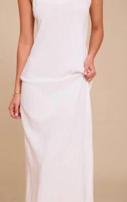 Prettylittlething White Textured Scoop Neck Maxi Dress -Pretty Little Thing Shop b2a1c00df12a11bde045913d18fd5677b9bae4a5 CNN0063 4 white textured scoop neck maxi dress