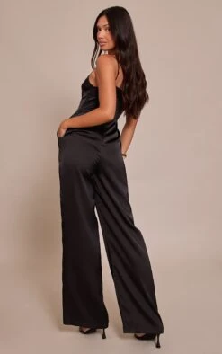 Prettylittlething Black Satin Scoop Neck Straight Leg Jumpsuit 6 Prettylittlething Black Satin Scoop Neck Straight Leg Jumpsuit -Pretty Little Thing Shop b2adad14eb68546520f258163a79ce3b144ade3b CNO3092 2 black satin scoop neck straight leg jumpsuit