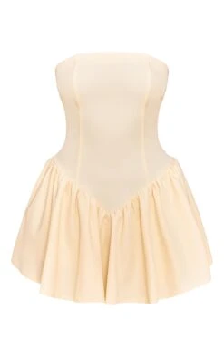 Prettylittlething Butter Yellow Woven Bandeau Dropped Waist Romper -Pretty Little Thing Shop b2dbe5e189ec43051ae06eb69c3bdba3554ad4c3 CNM7307 5 butter yellow woven bandeau dropped waist playsuit