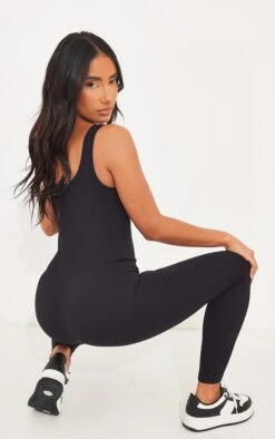 Prettylittlething Black Structured Snatched Ribbed Scoop Neck Jumpsuit -Pretty Little Thing Shop b37efe7a2d8ff5d9bc0cfac5f8ac781b052de750 CMY4348 2 black structured contour ribbed scoop neck jumpsuit