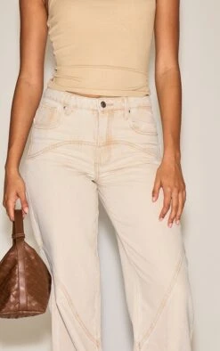 Prettylittlething Sand Western Seam Detail Jeans -Pretty Little Thing Shop b482c21e4156998cf6536466b19340e9b7fe4139 CNN2895 4 sand western seam detail jeans