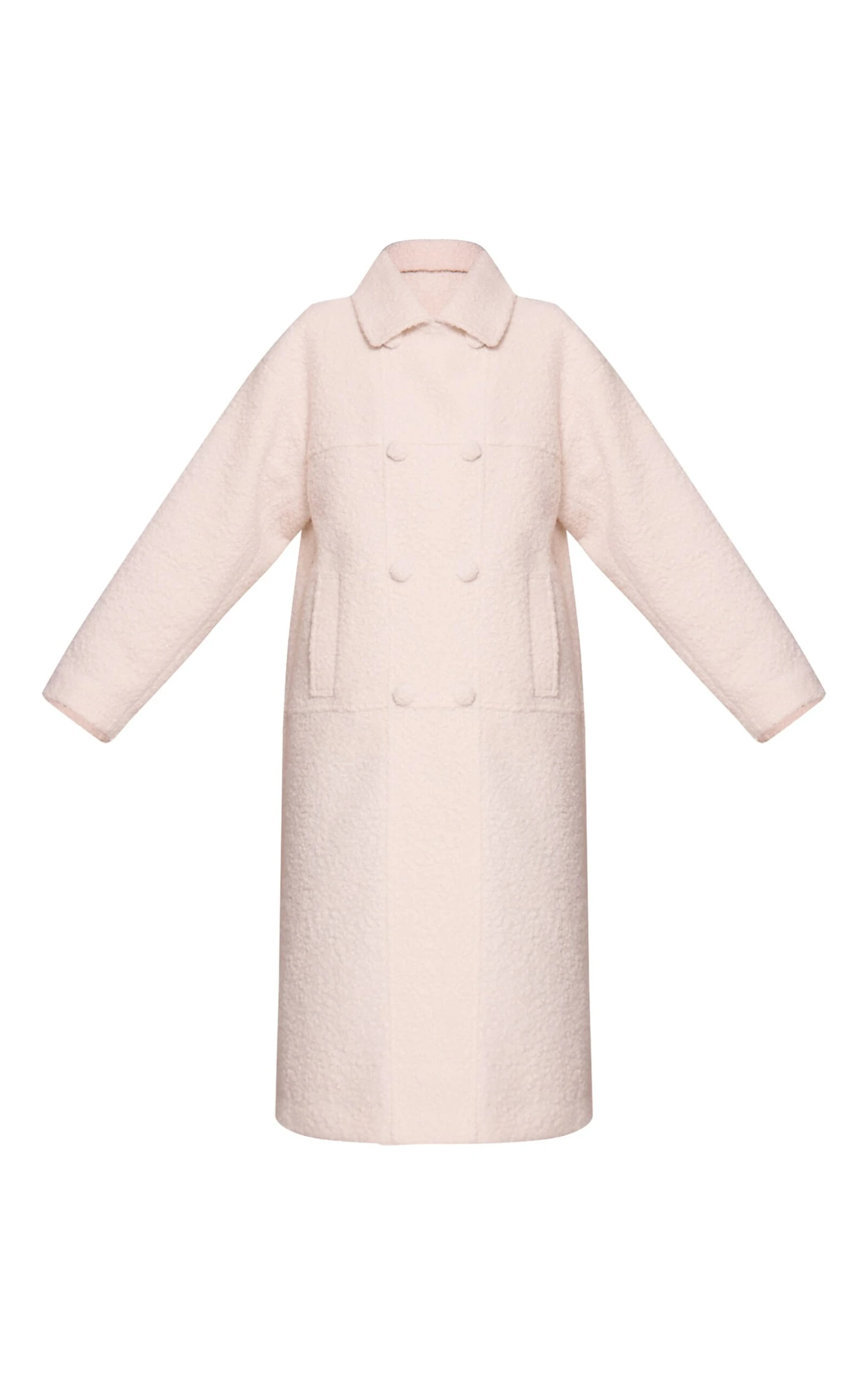 Prettylittlething Ecru Boucle Double Breasted Maxi Coat 5 Prettylittlething Ecru Boucle Double Breasted Maxi Coat - Image 5
