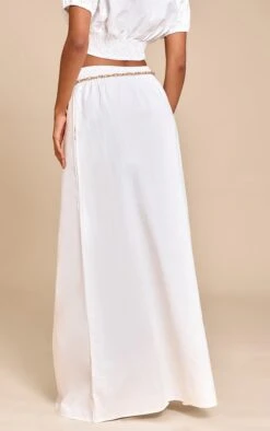 Prettylittlething White Shirred Waist Low Rise Maxi Skirt -Pretty Little Thing Shop b4cb08545c648c0346b98c87dfe69da3f75db9df CNM1726 3 white sheered waist low rise maxi skirt