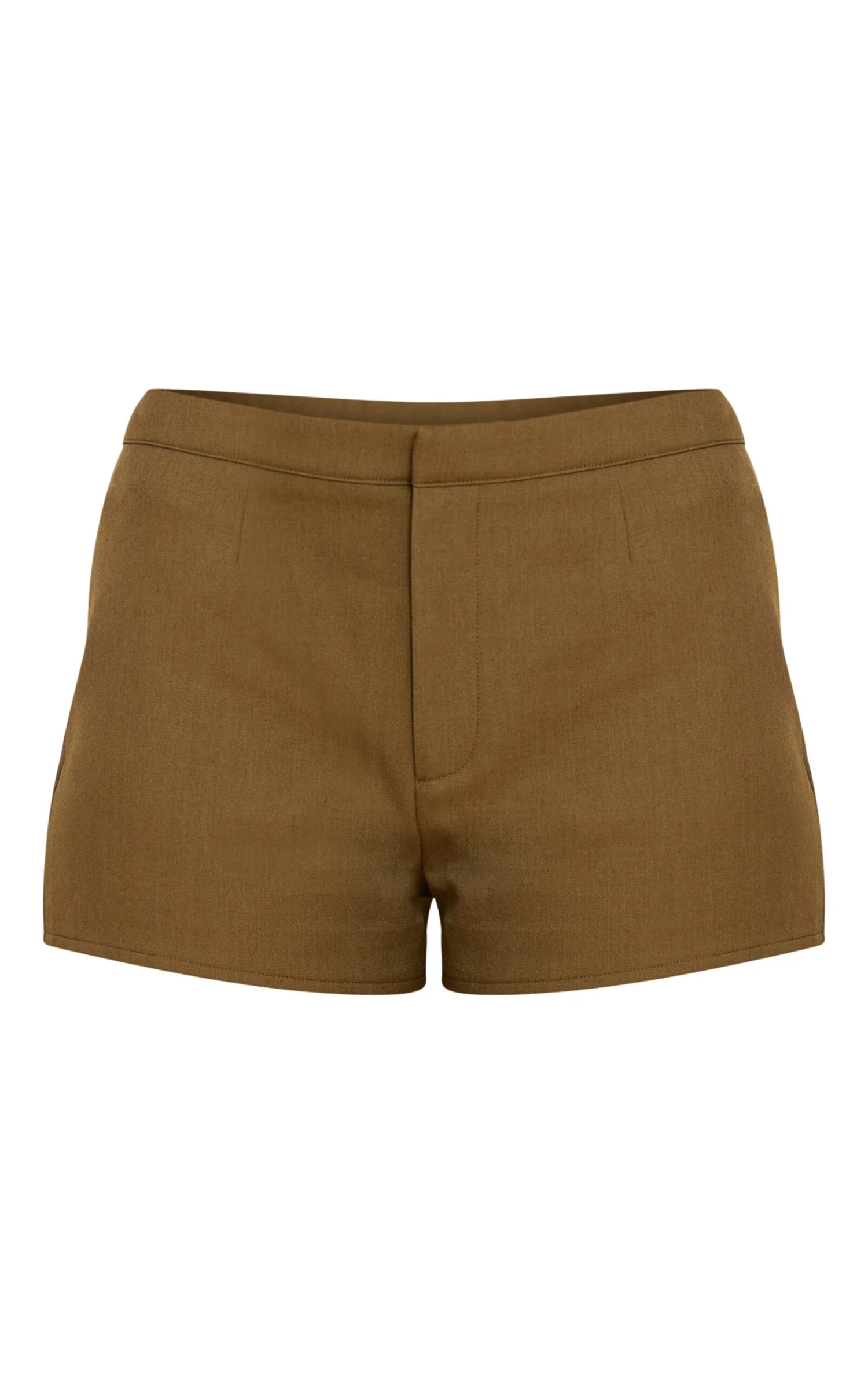 Prettylittlething Khaki Tailored Mini Shorts 6 Prettylittlething Khaki Tailored Mini Shorts - Image 6