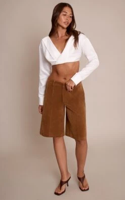 Prettylittlething White Satin Bardot Twist Front Crop Blouse 7 Prettylittlething White Satin Bardot Twist Front Crop Blouse -Pretty Little Thing Shop b50c2baab8512ea719f7611bb73892e3cac63bc0 CLZ9595 3 white satin bardot twist front crop blouse