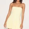 Prettylittlething Lemon Bandeau Pleated Shift Dress -Pretty Little Thing Shop b535967e72a371e56c1c4a301d7e0f38583d0344 CNN3831 1 butter cream bandeau pleated shift dress