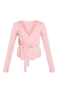 Prettylittlething Pink Pilates Wrap Knitted Cardigan -Pretty Little Thing Shop b572ed7528fc51ea07693731fb6a5b34d80e1d1c CNO9340 5 pink pilates wrap knitted cardigan
