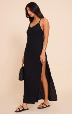 Prettylittlething Black Onion Skin Plunge Sleeveless Maxi Dress -Pretty Little Thing Shop b61357fcffa907389315f24ed8e9f123926f742d CNN7328 3 black onion skin plunge sleeveless maxi dress