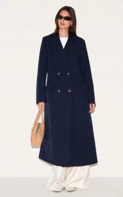 Prettylittlething Navy Maxi Length Duster Coat -Pretty Little Thing Shop b84e1d90796acb4513555219372facb61c04b172 CNL6812 3 navy maxi length duster coat