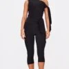 Prettylittlething Black Double Layer Slinky Tie Detail Capri Jumpsuit -Pretty Little Thing Shop b869b5a56846824466a764253234b4015a8b2de6 cnl0529 1