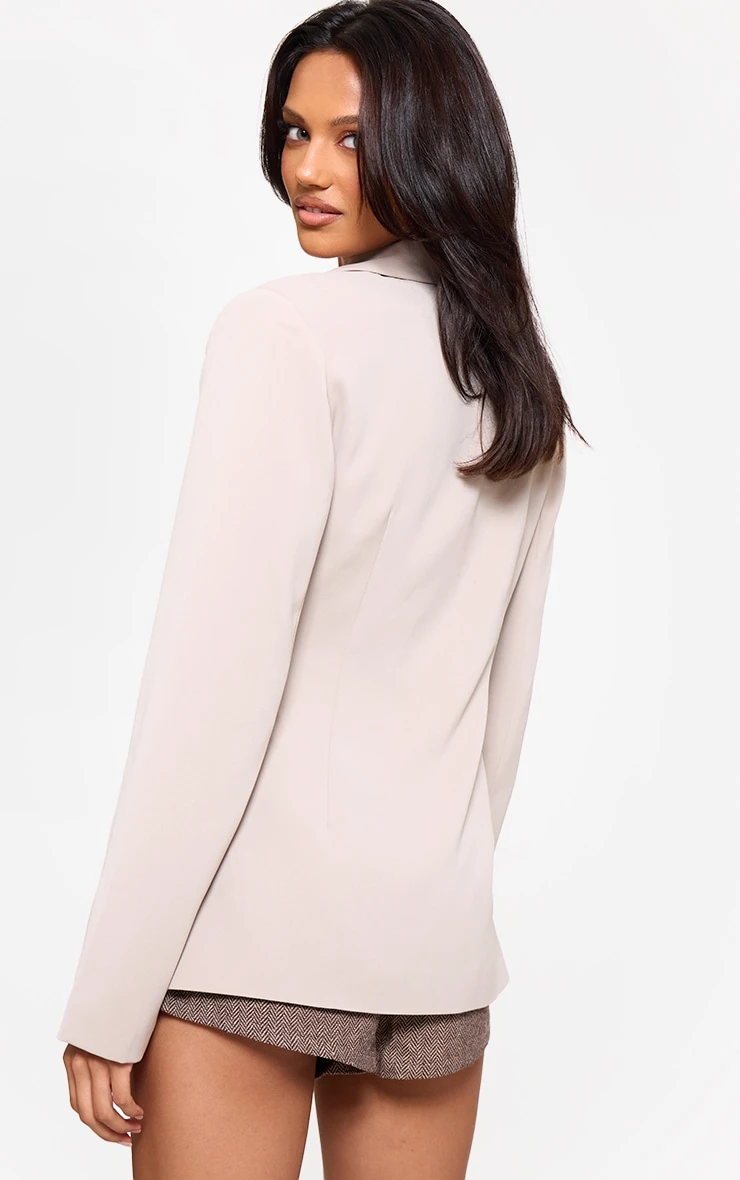 Prettylittlething Mushroom Lace Up Tie Front Blazer 2 Prettylittlething Mushroom Lace Up Tie Front Blazer - Image 2