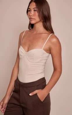 Prettylittlething Stone Woven Stretch Strappy Bodysuit -Pretty Little Thing Shop b8ab00648057431b440ef59fdadd3131f110ca34 CNN6926 4 stone woven stretch strappy bodysuit