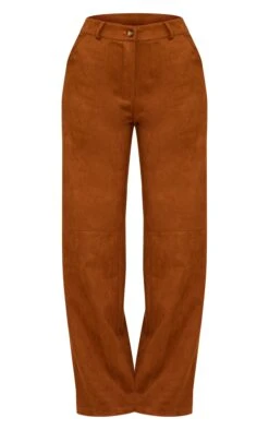 Prettylittlething Camel Faux Suede Tailored Straight Leg Pants -Pretty Little Thing Shop b8f8bd76ba179de562781d68cb9b7842587eeab7 cnl4557 5
