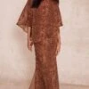 Brown Abstract Printed Chiffon Maxi Dress -Pretty Little Thing Shop b910e7856669428e2981d912b62abc782e284a96 CNO2415 1 brown abstract printed chiffon maxi dress