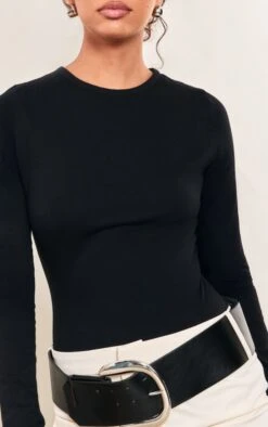 Prettylittlething Black Cotton Crew Neck Long Sleeve Bodysuit 9 Prettylittlething Black Cotton Crew Neck Long Sleeve Bodysuit -Pretty Little Thing Shop b99471c5eca657875c6bb0222c1f9c18ea56393a CNN7527 4 black cotton crew neck long sleeve bodysuit