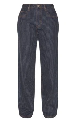 Prettylittlething Navy Low Rise Baggy Pinstripe Jeans -Pretty Little Thing Shop b9956bbddeb28ba6c2d1c77d2d402c5f06e4037d CNL5655 5 navy low rise baggy pinstripe jeans