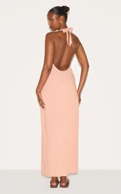 Prettylittlething Peach Textured Scoop Back Maxi Dress -Pretty Little Thing Shop ba0bed10dce55cd94408fd9e68d854ab88dc0dbd CNN0058 2 peach textured scoop back maxi dress