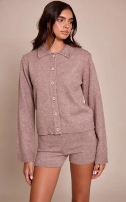 Prettylittlething Mocha Knitted Short -Pretty Little Thing Shop ba259cd34f512294d322f1d88aacb031d3de08cc CNN7040 2 mocha knitted short