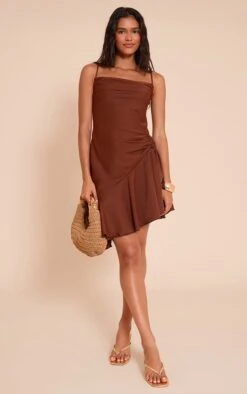 Prettylittlething Chocolate Chiffon Tie Detail Shift Mini Dress -Pretty Little Thing Shop ba42ef7d9ac20078b011f2f0c2bad0b6789173b9 CNN3577 3 chocolate chiffon tie detail shift mini dress