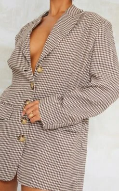 Prettylittlething Chocolate Check Twill Shoulder Pad Oversized Blazer Dress -Pretty Little Thing Shop ba4a871463d49eabac4024aa779200b5d38e9947 cmu2527 4