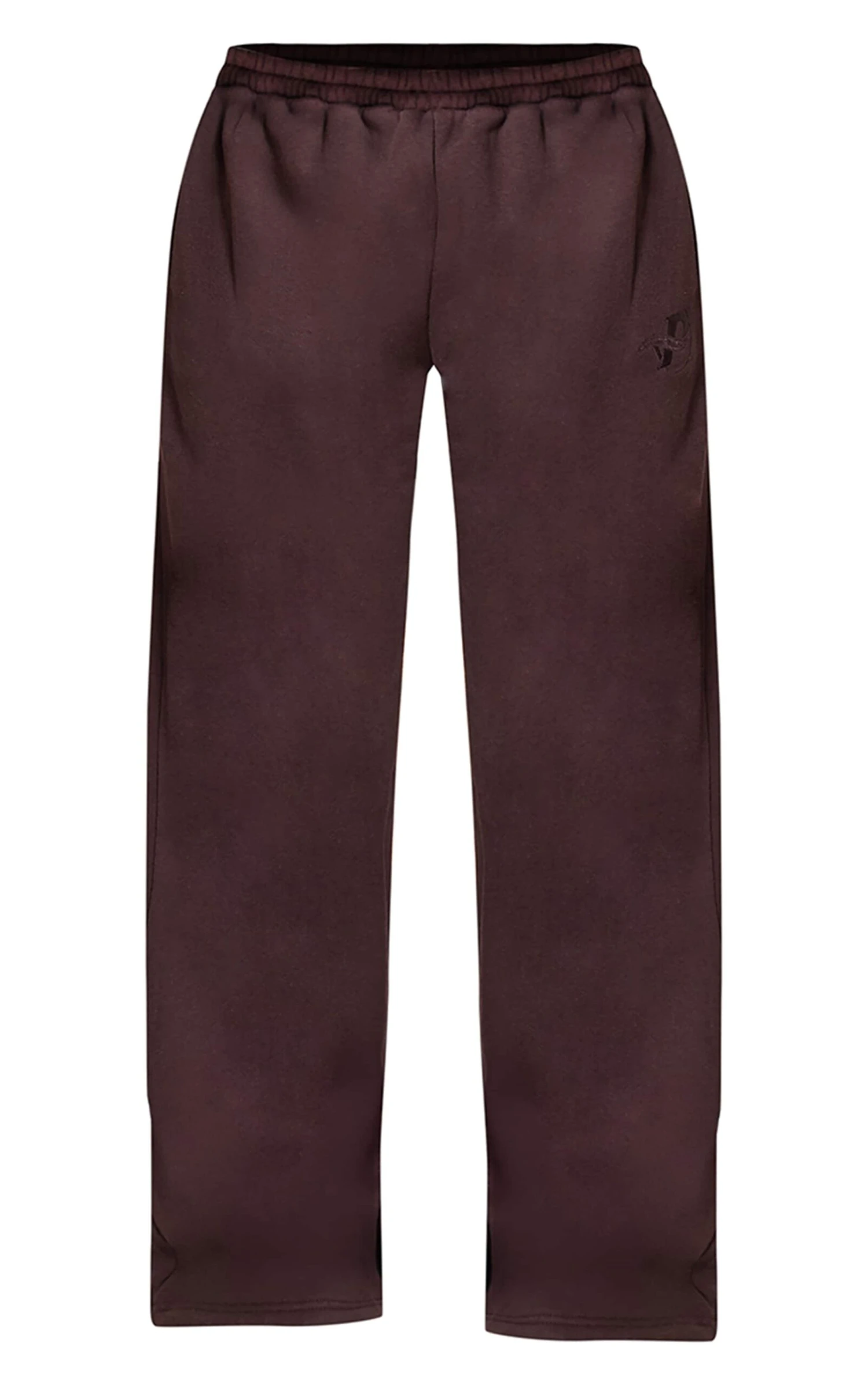 PRETTYLITTLETHING Chocolate Wide Leg Embroidered Sweatpants 5 PRETTYLITTLETHING Chocolate Wide Leg Embroidered Sweatpants - Image 5