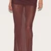 Prettylittlething Chocolate Mesh Overlay Maxi Skirt -Pretty Little Thing Shop ba788fcbac18f2896838e2ff54239618e1ebf59b CNM7954 2 chocolate mesh overlay maxi skirt