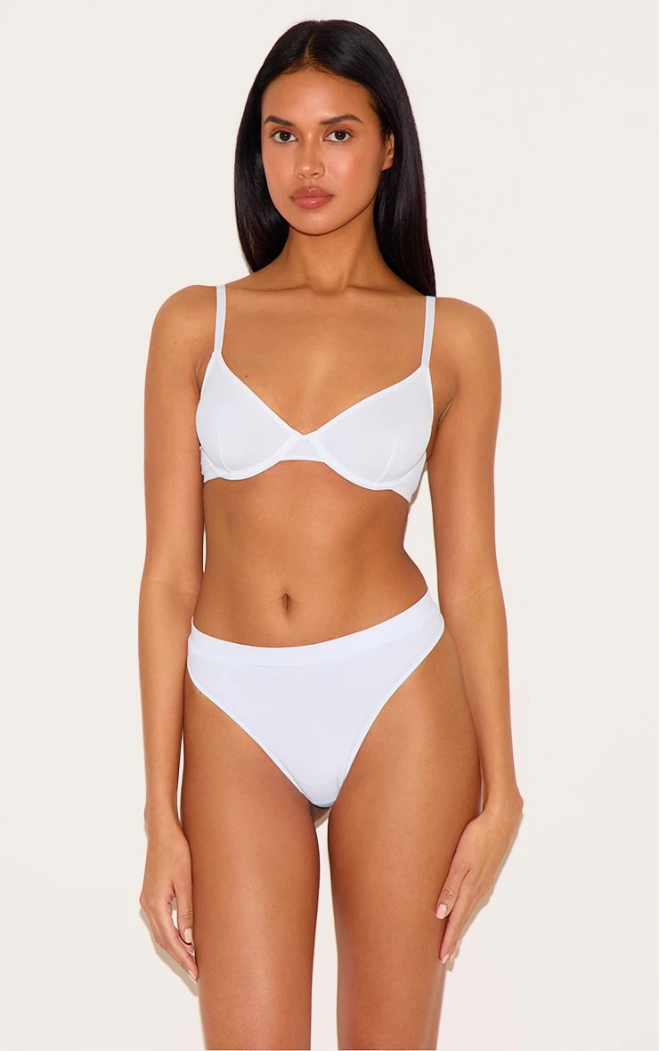 Prettylittlething White Non Cupped Underwired Bra 1 Prettylittlething White Non Cupped Underwired Bra