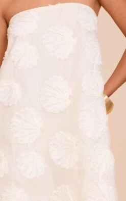 Prettylittlething Cream Shell Texture Bandeau Mini Shift Dress -Pretty Little Thing Shop bbccc8233553152253c5b5ad547f374efa71135e CNN5796 4 cream shell texture bandeau mini shift dress