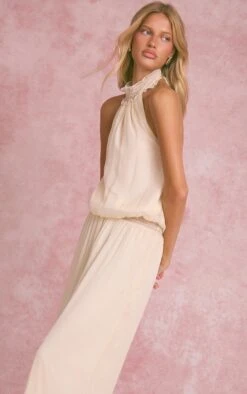 Cream Textured Shirred Waist Jumpsuit 8 Cream Textured Shirred Waist Jumpsuit -Pretty Little Thing Shop bccbfac15d1d361cce17b10883ec16626e514cc7 CNO0491 4 cream textured shirred waist jumpsuit