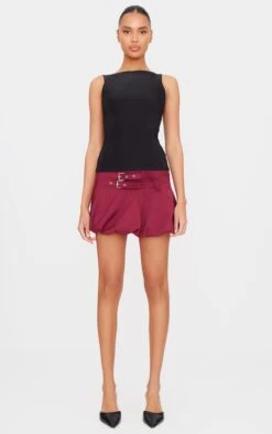 Prettylittlething Burgundy Double Belt Detail Puffball Mini Skirt -Pretty Little Thing Shop bdae7ea5e2e1713521b914a59b063988f66965ff cnl3643 1