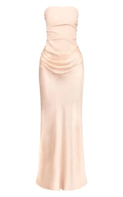 Prettylittlething Natural Bandeau Satin Drape Detail Midaxi Dress -Pretty Little Thing Shop be182c16d635111daf6e0f4fb33ca53c9f0ddb45 CNM1573 5 natural bandeau satin drape detail midaxi dress