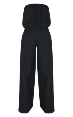 Prettylittlething Black Cotton Puffball Bandeau Straight Leg Jumpsuit -Pretty Little Thing Shop be74ea7c959ee40512d1f01e1797cf41d5e0b58a CNM3688 5 black cotton puffball bandeau straight leg jumpsuit