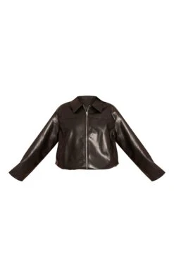 Black Faux Leather Bomber Jacket -Pretty Little Thing Shop be7b976b8fcff7c659feeda01ae5824ce89a1491 CNO0686 5 black faux leather bomber jacket