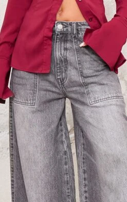 Prettylittlething Washed Grey Mid Rise Wide Leg Jeans 8 Prettylittlething Washed Grey Mid Rise Wide Leg Jeans -Pretty Little Thing Shop bea7c0cb2eb4f23c62cd213f057e45abe5c1e70d cnj9456 4