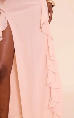 Light Pink Chiffon Frill Split Maxi Skirt -Pretty Little Thing Shop beb55b63eb28b506405ff76b21865425a6d6bb40 CNO0597 4 light pink chiffon frill split maxi skirt