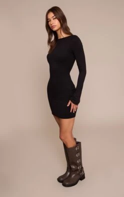 Prettylittlething Black Soft Touch Jersey Long Sleeve Bodycon Dress -Pretty Little Thing Shop bf4521af1b9f57896b65ff7c35cd2e0ac8212136 CNO3515 3 black soft touch jersey long sleeve bodycon dress