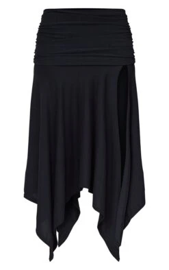 Prettylittlething Black Soft Touch Ruched Asymmetric Midi Skirt -Pretty Little Thing Shop bf485f1da78ce674684faf23dbfa6f789361dab5 cnd3695 5