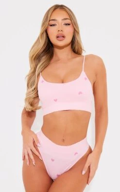 Prettylittlething Pink Heart Print Ribbed Thong -Pretty Little Thing Shop bf6efce27b022186a2a2ca721895f0e739b4cc4e CNI6782 3 pink heart print ribbed thong