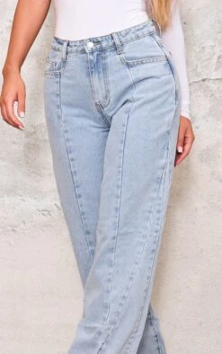 Prettylittlething Light Blue Washed Front Seam Detail Wide Leg Jeans -Pretty Little Thing Shop bfdaec7f12fc870cc468c518dd272b2cc4b670e4 cnc1963 4