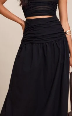 Prettylittlething Black Cotton Ruched Waist Maxi Skirt 8 Prettylittlething Black Cotton Ruched Waist Maxi Skirt -Pretty Little Thing Shop c0038c45719a701b9ca83b37dfafea8366a8683a CNM3719 4 black cotton ruched waist maxi skirt