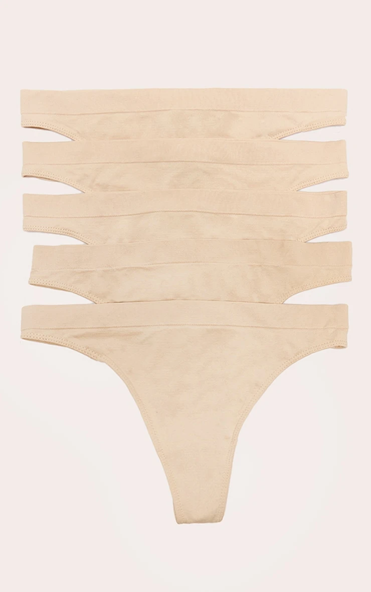 Prettylittlething Nude Pack Of 5 Seamless Thong 3 Prettylittlething Nude Pack Of 5 Seamless Thong - Image 3