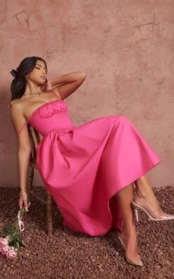 Prettylittlething Hot Pink Ruched Bust Corset Strappy Midaxi Dress -Pretty Little Thing Shop c065d948aaf8e9b6596df2e02647f11ae63bcdbb cnh8618 3