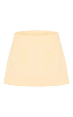 Butter Yellow Woven Tailored Mid Rise Mini Skirt -Pretty Little Thing Shop c07fb215af31ae3d1f677982c44a898f6bba9943 CNO1829 6 butter yellow woven tailored mid rise mini skirt