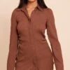 Prettylittlething Chocolate Textured Flared Sleeve Shirt Dress -Pretty Little Thing Shop c0c137437af2036caded4bbb942c96d260405f08 CNN3833 1 chocolate textured flared sleeve shirt dress