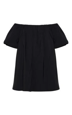 Prettylittlething Black Bardot Puff Sleeve Shift Dress -Pretty Little Thing Shop c0e10f04beb3d8062c683c805965a9dbfcb15045 CNN1644 5 black bardot puff sleeve shift dress