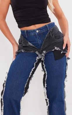 Prettylittlething Washed Indigo Layered Effect Straight Leg Jeans 8 Prettylittlething Washed Indigo Layered Effect Straight Leg Jeans -Pretty Little Thing Shop c141382b9f4ff515ff152a66bf2db9fadfcc545c cng8188 4