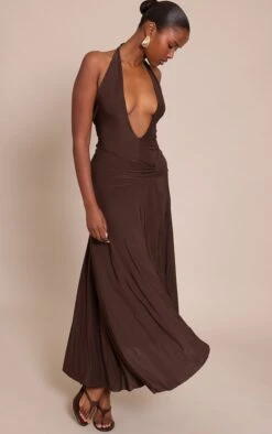 Prettylittlething Chocolate Plunge Ruched Midaxi Dress 7 Prettylittlething Chocolate Plunge Ruched Midaxi Dress -Pretty Little Thing Shop c180dd2a325be80c491bcb23e951d56373bf6119 CNO5153 3 chocolate plunge ruched midaxi dress