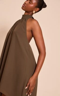 Khaki Chiffon High Neck Smock Dress 8 Khaki Chiffon High Neck Smock Dress -Pretty Little Thing Shop c221d1f91e8e20453a2fd0c91e7e85f066ef807f CNN9339 4 khaki chiffon high neck smock dress