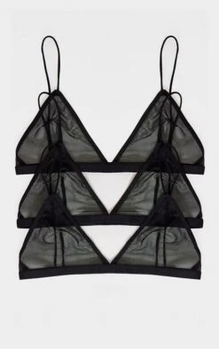 Prettylittlething Black Mesh Pack Of 3 Basic Triangle Bra -Pretty Little Thing Shop c2306049a3cfb851f5789b2fba4b2da4dae02685 cnl3156 1
