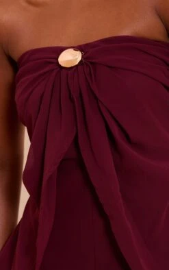 Prettylittlething Plum Chiffon Trim Detail Bandeau Romper -Pretty Little Thing Shop c27ea735c895ddbb1ff3ae9ba99c3d827b366211 CNO4850 4 plum chiffon trim detail bandeau playsuit